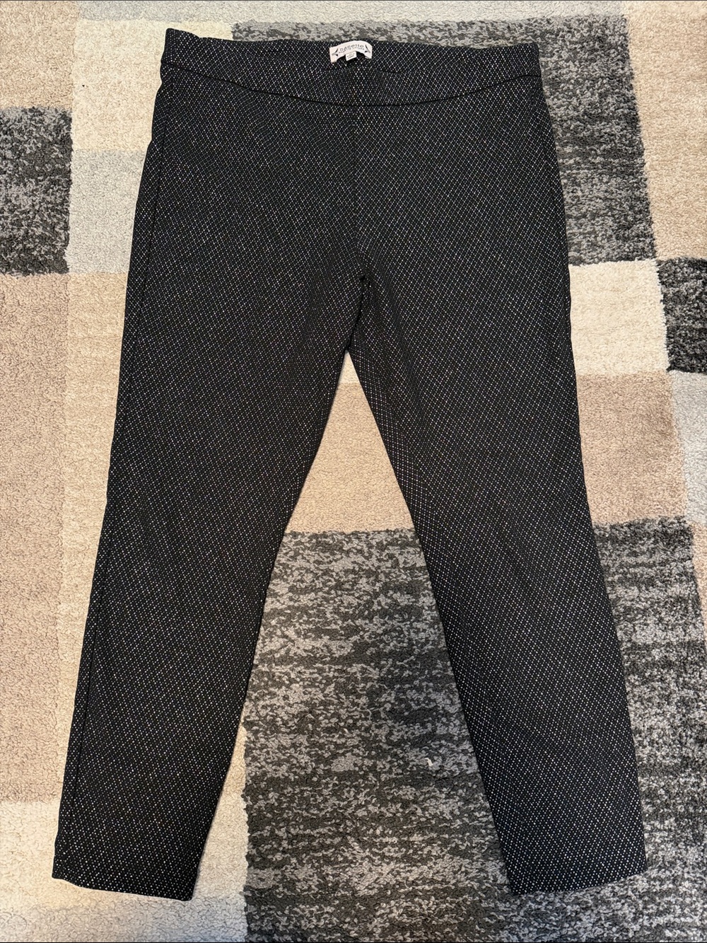 nanette Nanette Lepore black and silver skinny pants, size XL EUC!